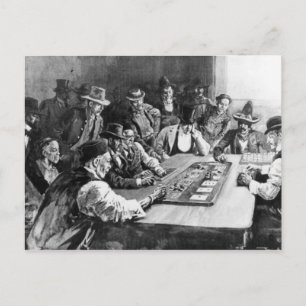 Ein Faro-Spiel in El Paso Postkarte