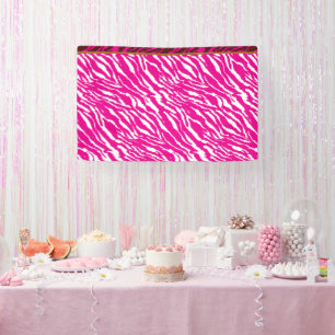 Ein faszinierendes Blumenmuster in Rosa und Weiß,  Banner