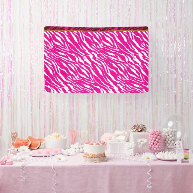 Ein faszinierendes Blumenmuster in Rosa und Weiß,  Banner (Party)