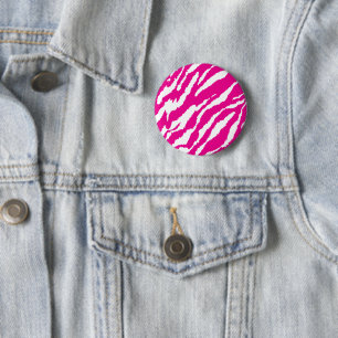 Ein faszinierendes Blumenmuster in Rosa und Weiß, Button