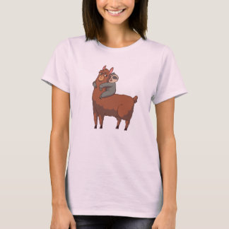 Ein Faultier auf dem Llama T-Shirt