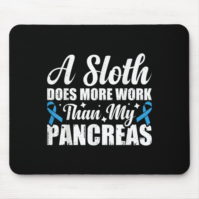 Ein Faultier wirkt mehr als meine Bauchspeicheldrü Mousepad (Vorne)