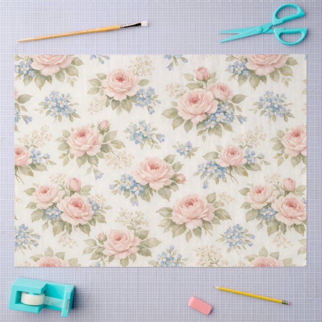 Ein federndes Blumendesign #7 Seidenpapier (Basteln)