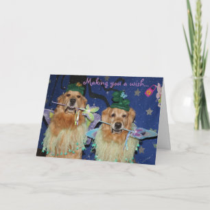 Ein feenhafter goldener Geburtstag Karte