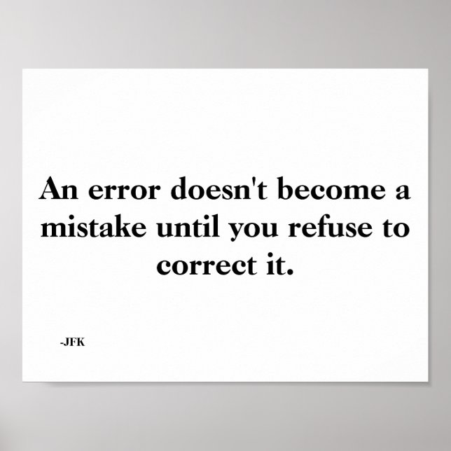 Ein Fehler Poster (Vorne)