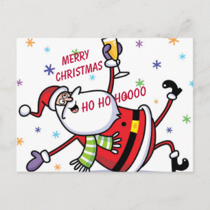„Ein feiernder Weihnachtsmann“ Postkarte