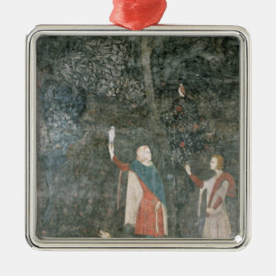 Ein feilbietender Herr, vom Hirsch-Raum, 1343 Silbernes Ornament