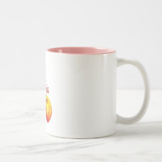 Ein feiner Georgia-Pfirsich Zweifarbige Tasse