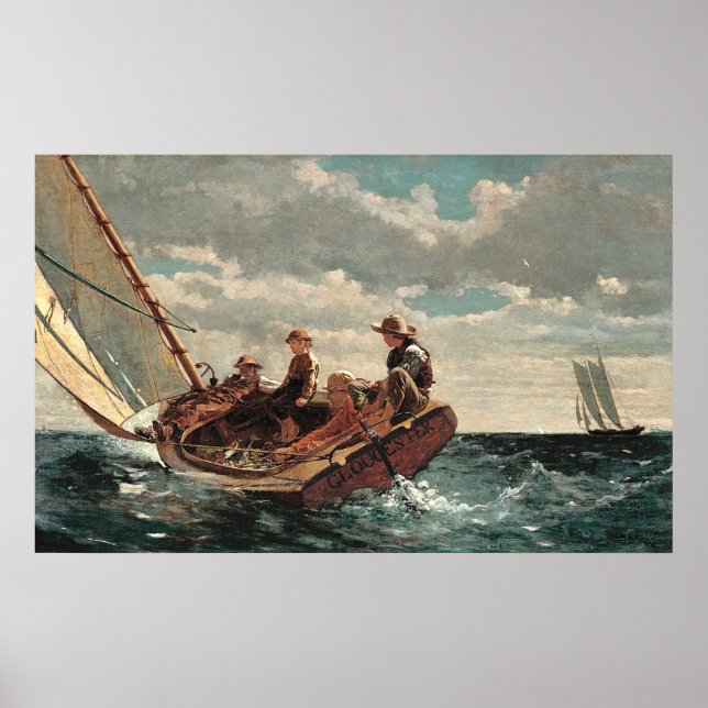 Ein feiner Wind durch Winslow Homer Poster (Vorne)