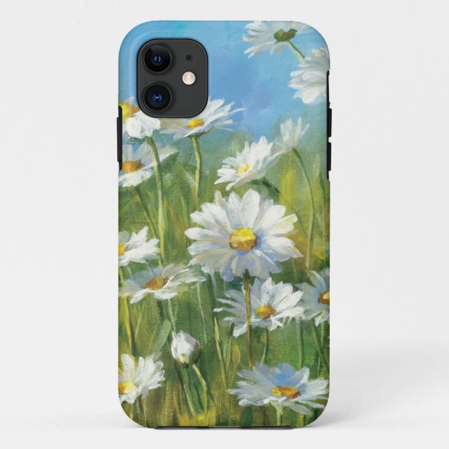 Ein Feld der weißen Gänseblümchen Case-Mate iPhone Hülle (Rückseite)