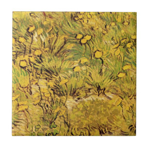 Ein Feld gelber Blumen von Vincent van Gogh Fliese