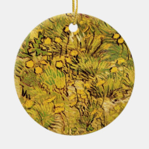 Ein Feld gelber Blumen von Vincent van Gogh Keramik Ornament