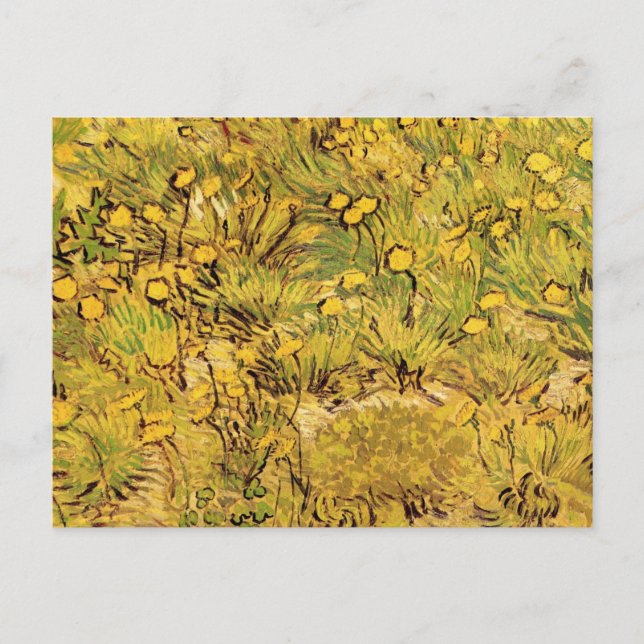 Ein Feld gelber Blumen von Vincent van Gogh Postkarte (Vorderseite)