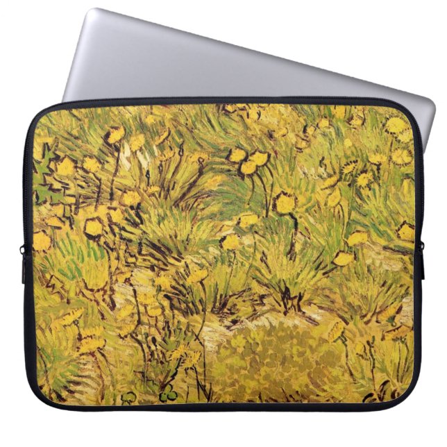 Ein Feld gelblicher Blume, Vincent Van Gogh Laptopschutzhülle (Vorderseite)