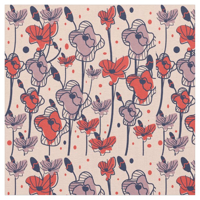 Ein Feld moderner kosmischer Pappeln inmitten  Stoff (Nahaufnahme)