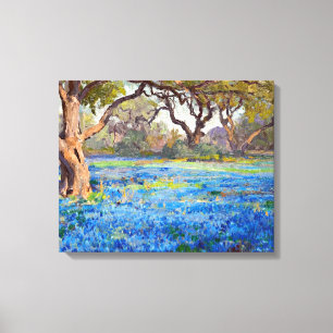 Ein Feld von Bluebonnets in Alamo Heights, 1919 Leinwanddruck