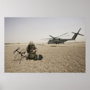 Ein Feldfunk-Operator Poster