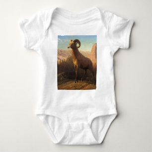 ein felsiges Bergschaf, Bierstadt Albert Baby Strampler