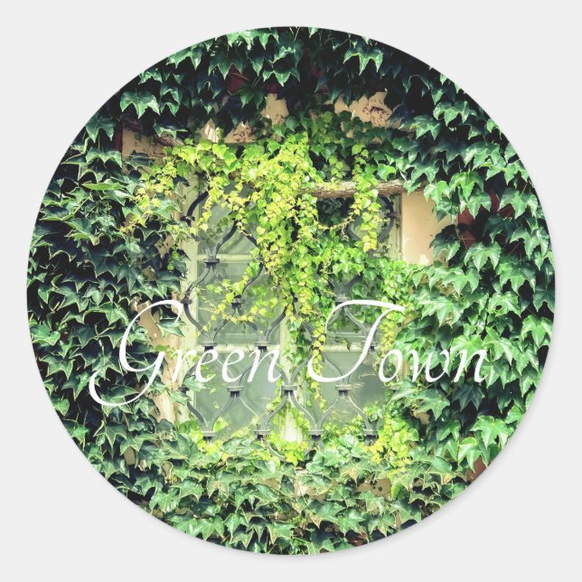 Ein Fenster in grünen Pflanze Case-Mate-iPhone-Fal Runder Aufkleber (Vorderseite)