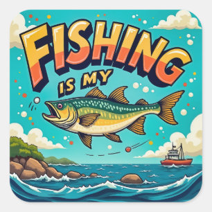 Ein Fest der Natur und der Freizeit Quadratischer Aufkleber