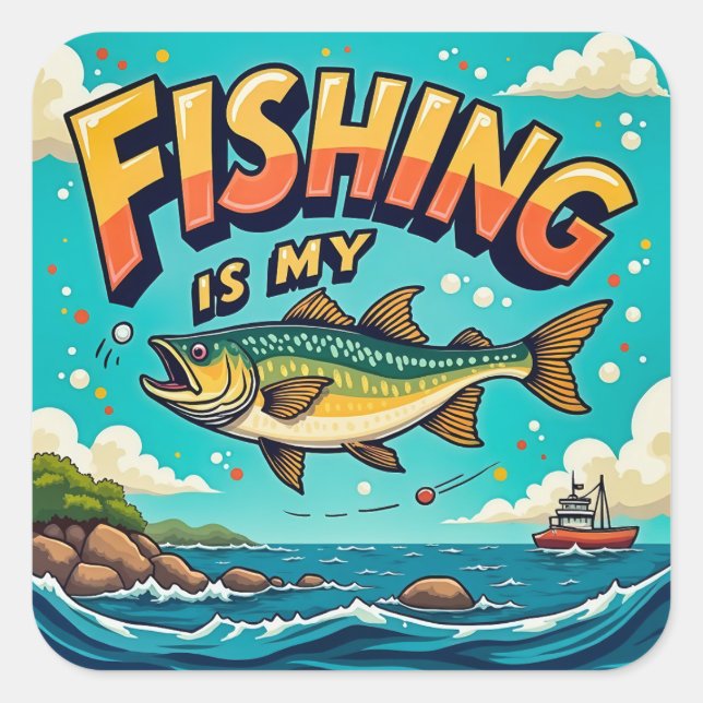 Ein Fest der Natur und der Freizeit Quadratischer Aufkleber (Vorderseite)