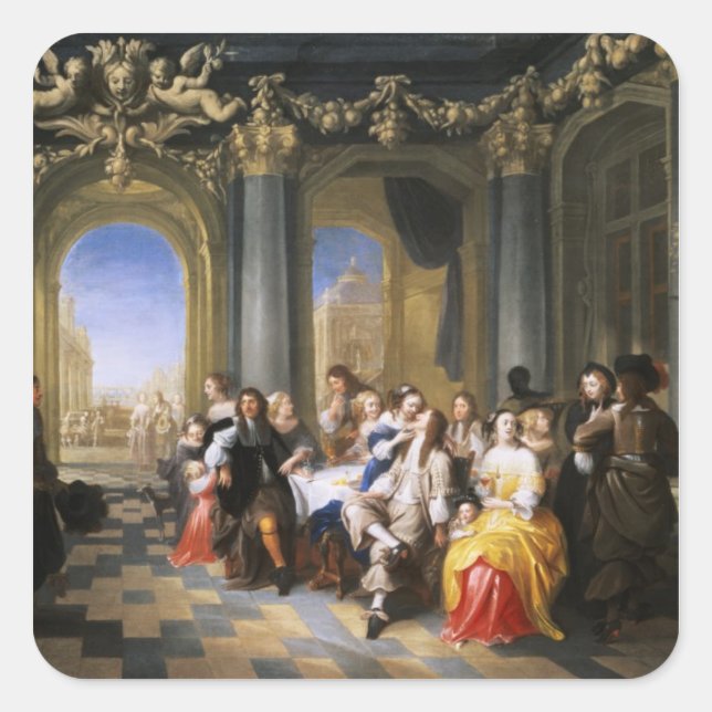 Ein Fest im Inneren Quadratischer Aufkleber (Vorderseite)