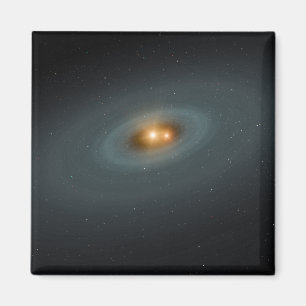 Ein festes Paar der Sterne und der umgebenden Magnet