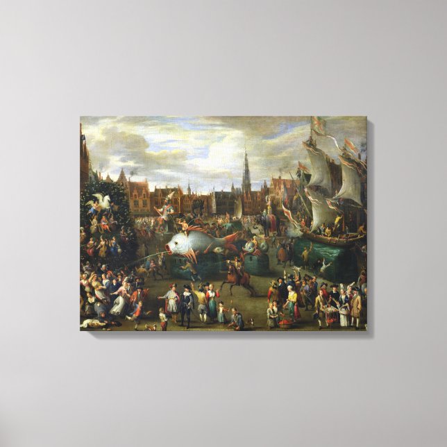 Ein Festival in Antwerpen Leinwanddruck (Vorderseite)