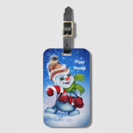 Ein festlicher Schneemann Gepäckanhänger