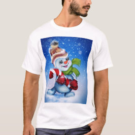 Ein festlicher Schneemann T-Shirt