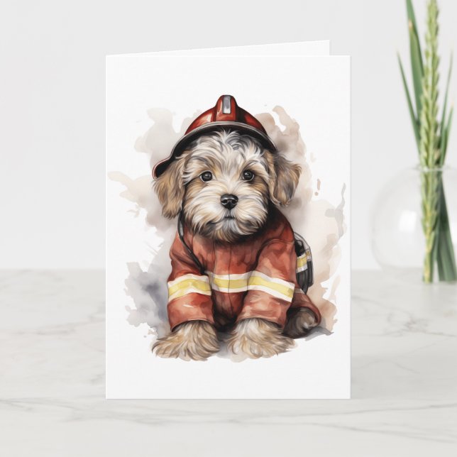 Ein Feuerwehrhund, der der beste Freund ist Karte (Vorderseite)
