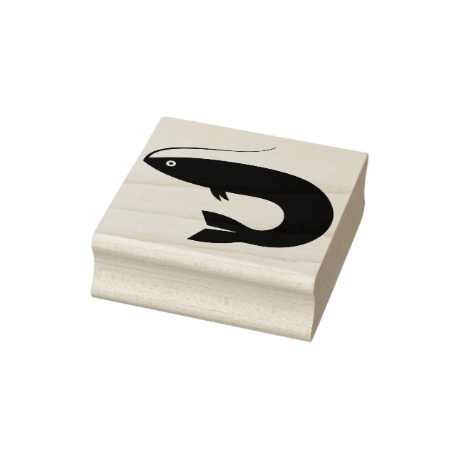 Ein Fisch auf einer Linie - Fischerei - Briefmarke Gummistempel (Stempel)