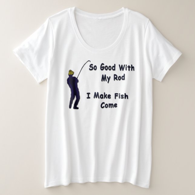 Ein Fisch hält an Große Größe T-Shirt (Design vorne)