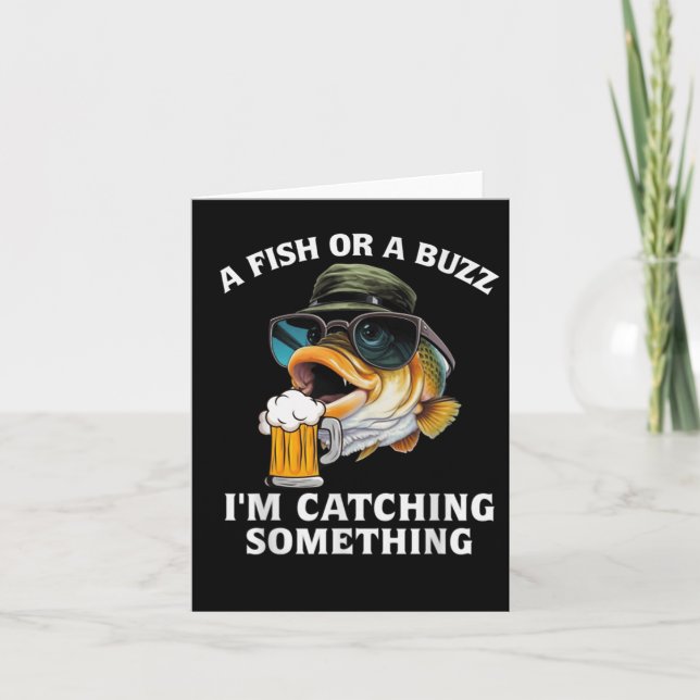 Ein Fisch oder ein Buzz im Fang Socken Karte (Vorderseite)