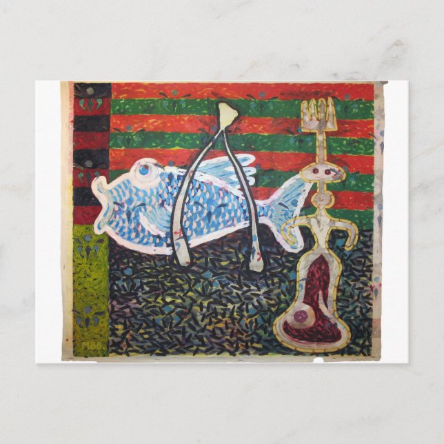 Ein Fisch und ein Geist Postkarte (Vorderseite)