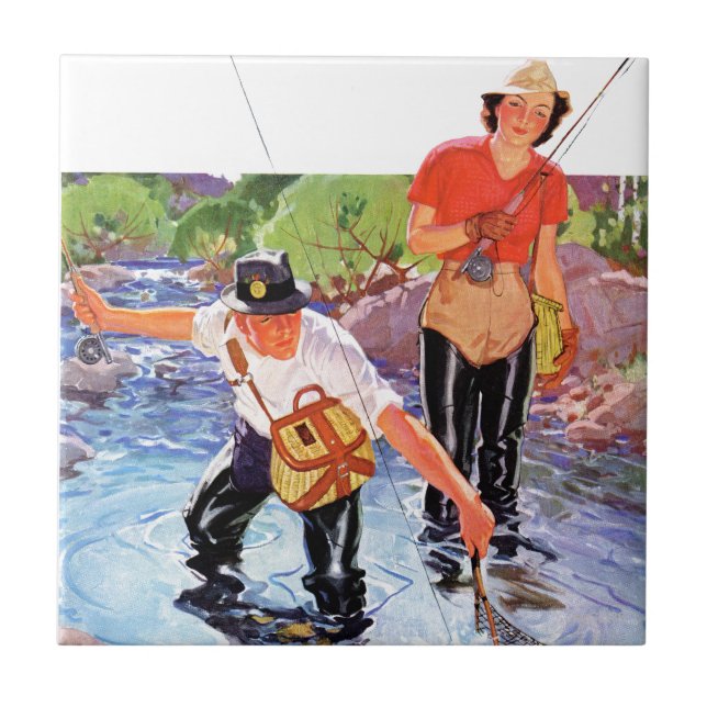 Ein Fisch von R.J. Cavaliere Fliese (Vorderseite)