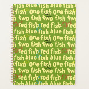 Ein Fisch Zwei Fisch Typografie Muster Planer
