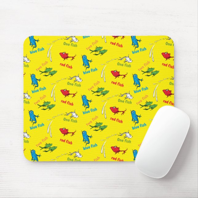 Ein Fisch Zwei Fische Gelbes Muster Mousepad (Mit Mouse)