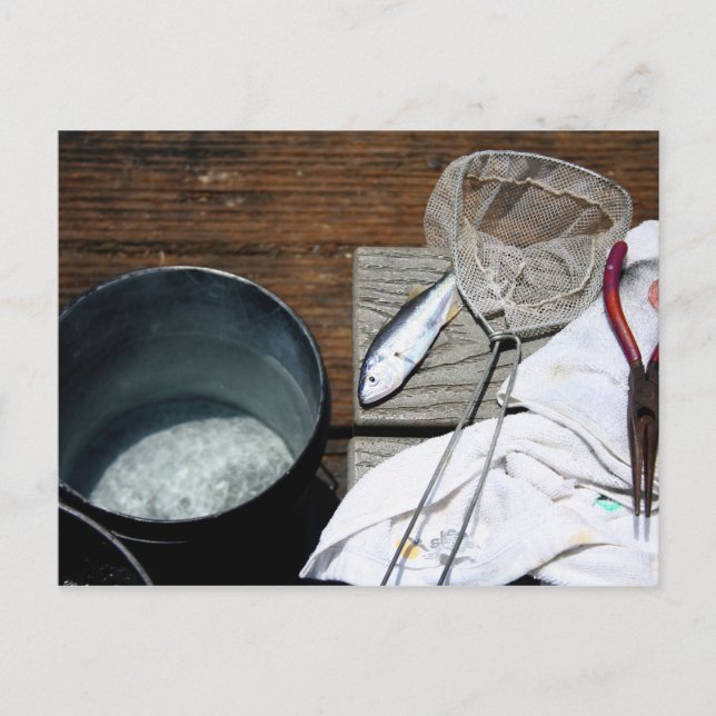 Ein Fischfang Postkarte (Vorderseite)