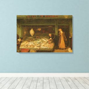 Ein Fischhändlergeschäft von Frederick Walker Leinwanddruck