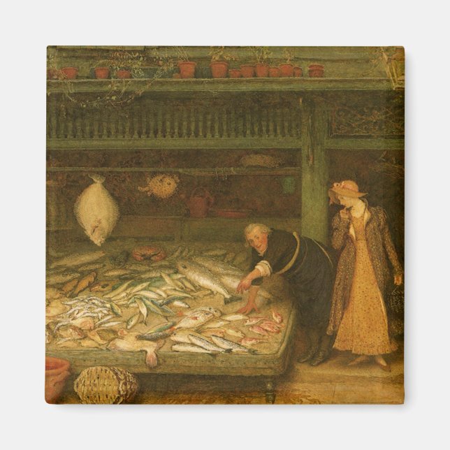 Ein Fischhändlergeschäft von Frederick Walker Magnet (Vorne)