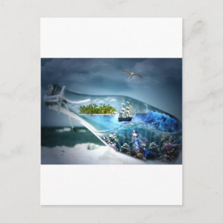 Ein Flaschenschiff Postkarte