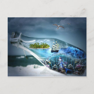 Ein Flaschenschiff Postkarte