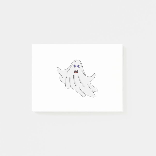 Ein flatternder Ghost Post-it Klebezettel (Vorderseite)