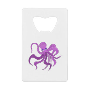 Ein flauschiger Oktopus schwingender Tentakel Geldbeutel Flaschenöffner