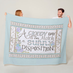 Ein Fleece-Decke mit sonniger Laune (Hellblau) Fleecedecke