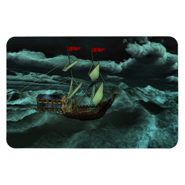 Ein flexibles Magnet der Wildnis und der Sturmsee (Horizontal)