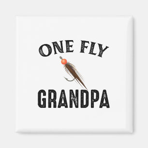 Ein fliegender Opa Lustiges Angelgeschenk für Opa Magnet
