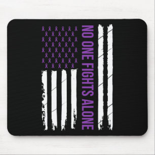 Ein Flug allein Lila Band Alzheimerheimer's Aufruf Mousepad