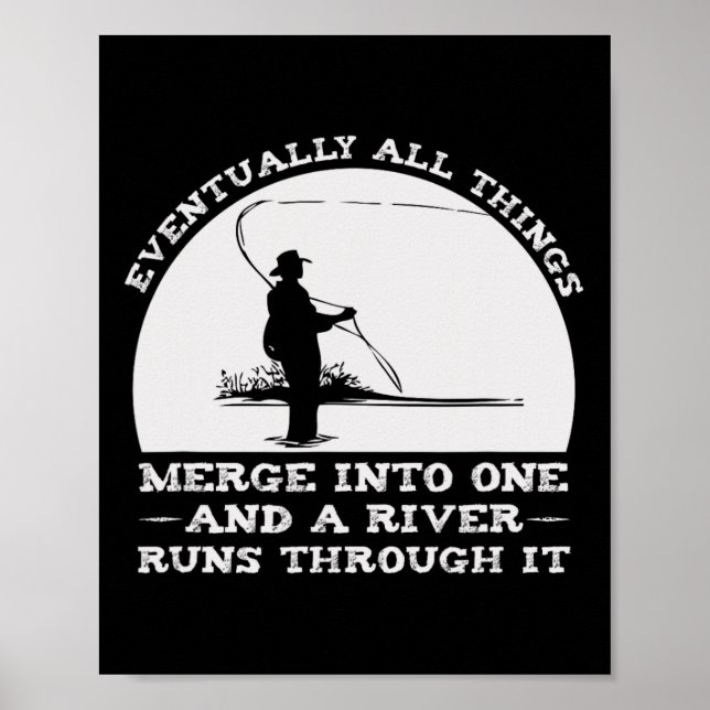 Ein Fluss fließt durch den Fang Poster (Vorne)